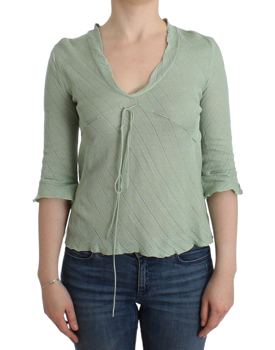 Ermanno Scervino 100% cotton blouse in green