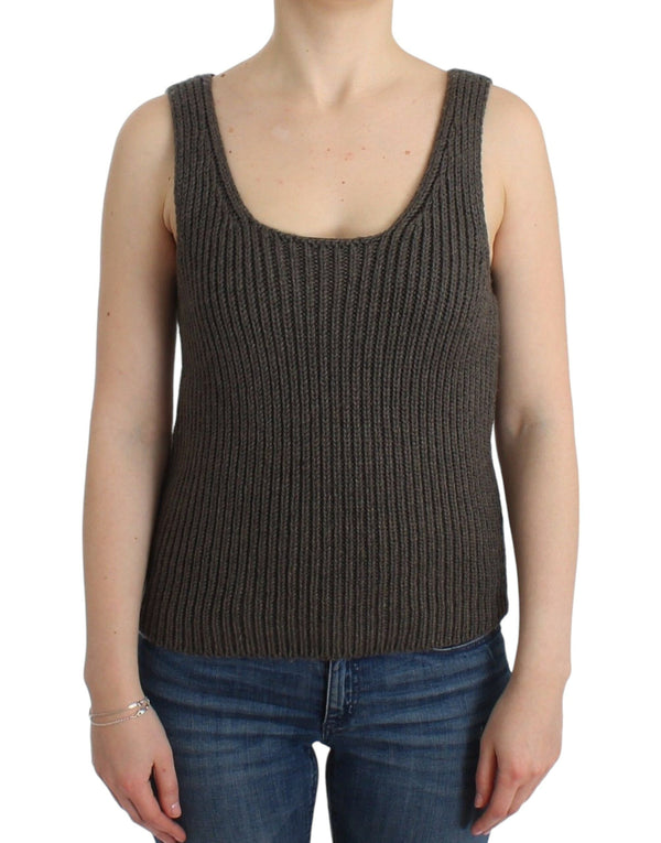Ermanno Scervino 43% acrylic tank top in gray