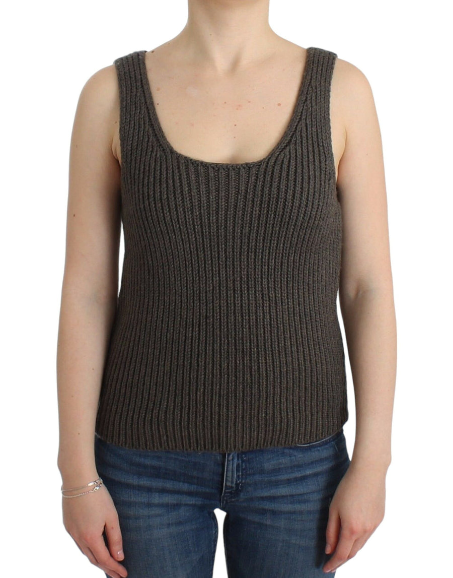 Ermanno Scervino 43% acrylic tank top in gray