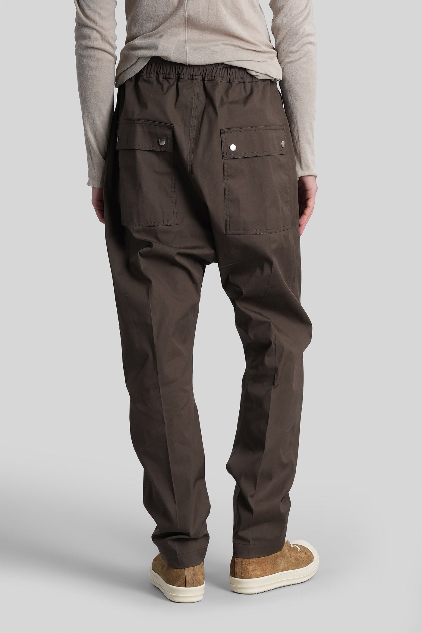 Bela Pants Grey Cotton Abbigliamento