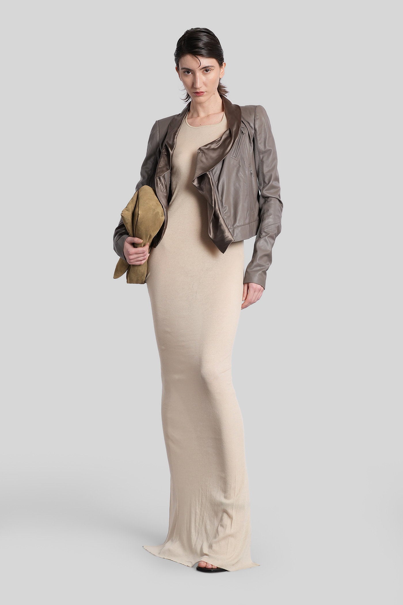 Basic tank gown Long dress in beige cotton Abbigliamento