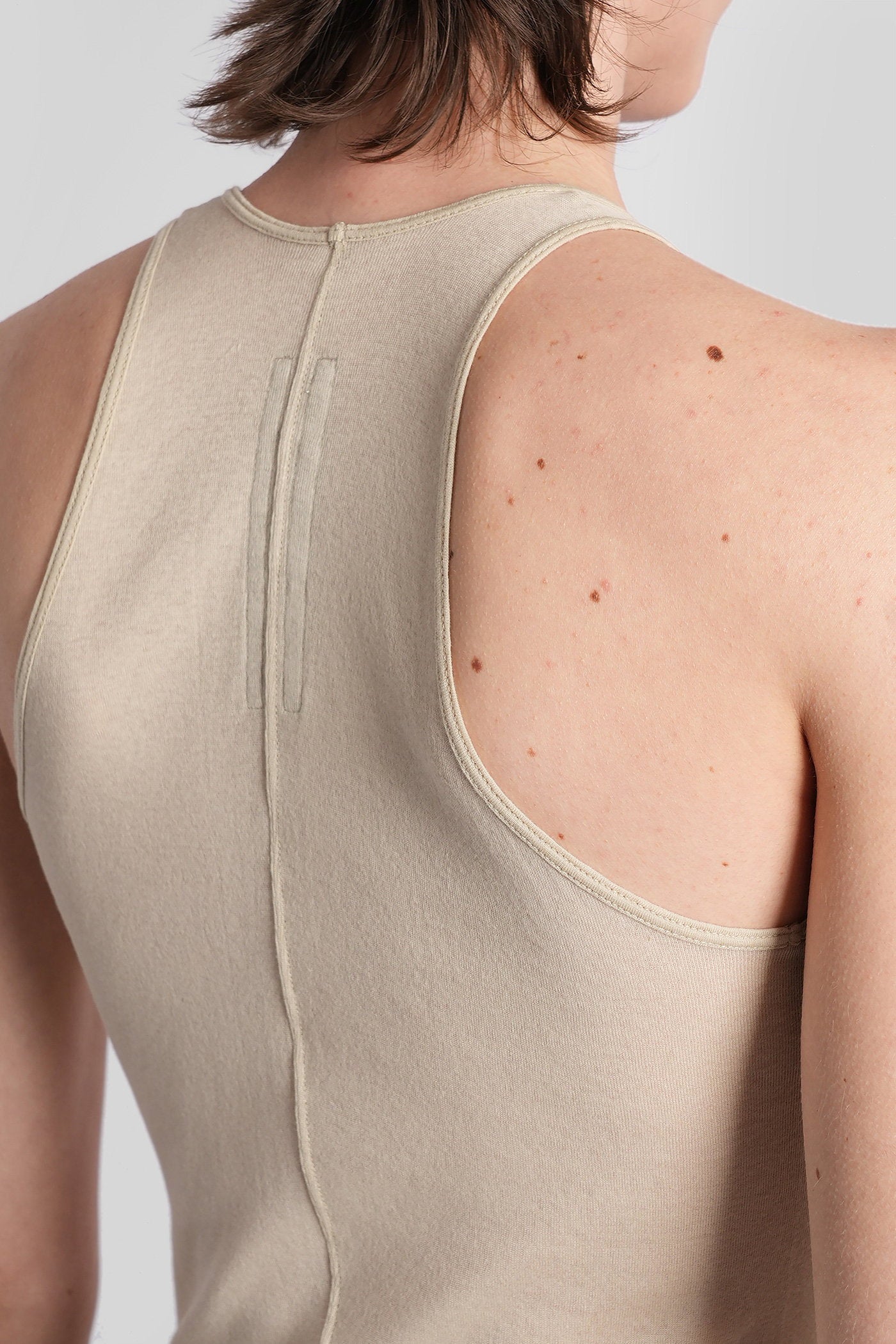 Basic tank gown Long dress in beige cotton Abbigliamento