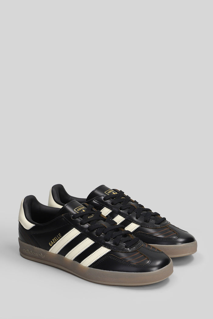 Gazelle Indoor Sneakers in black leather Scarpe