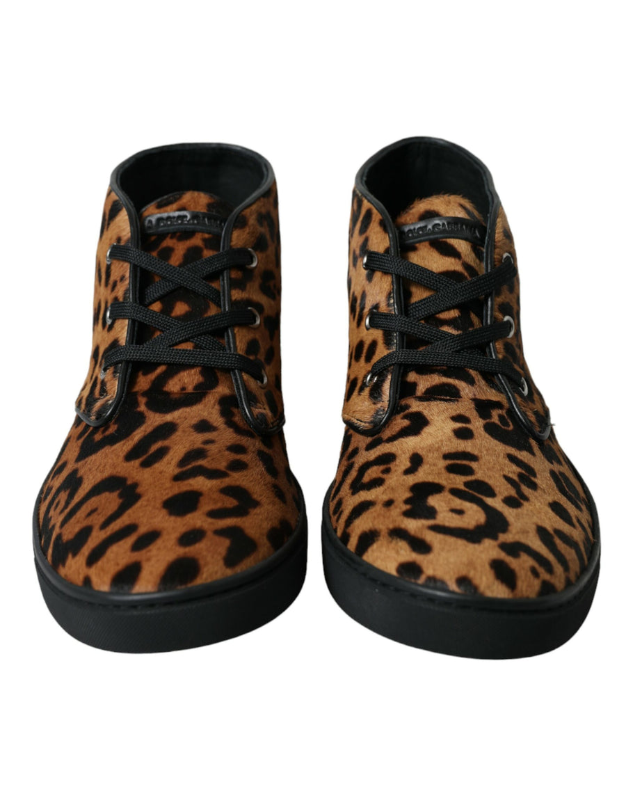 Dolce & Gabbana 87% Pony hair sneaker in brown