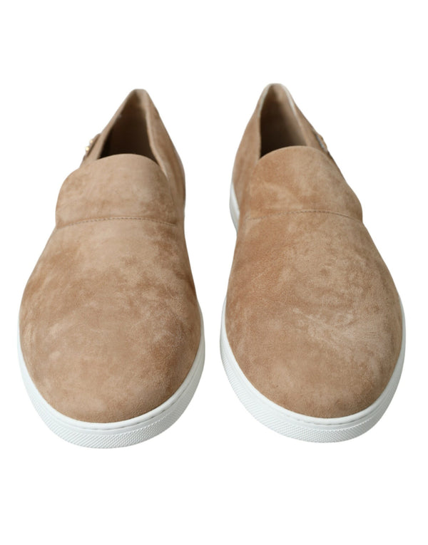 Dolce & Gabbana 68% Lambskin Leather 32% Caiman Leather loafer in beige