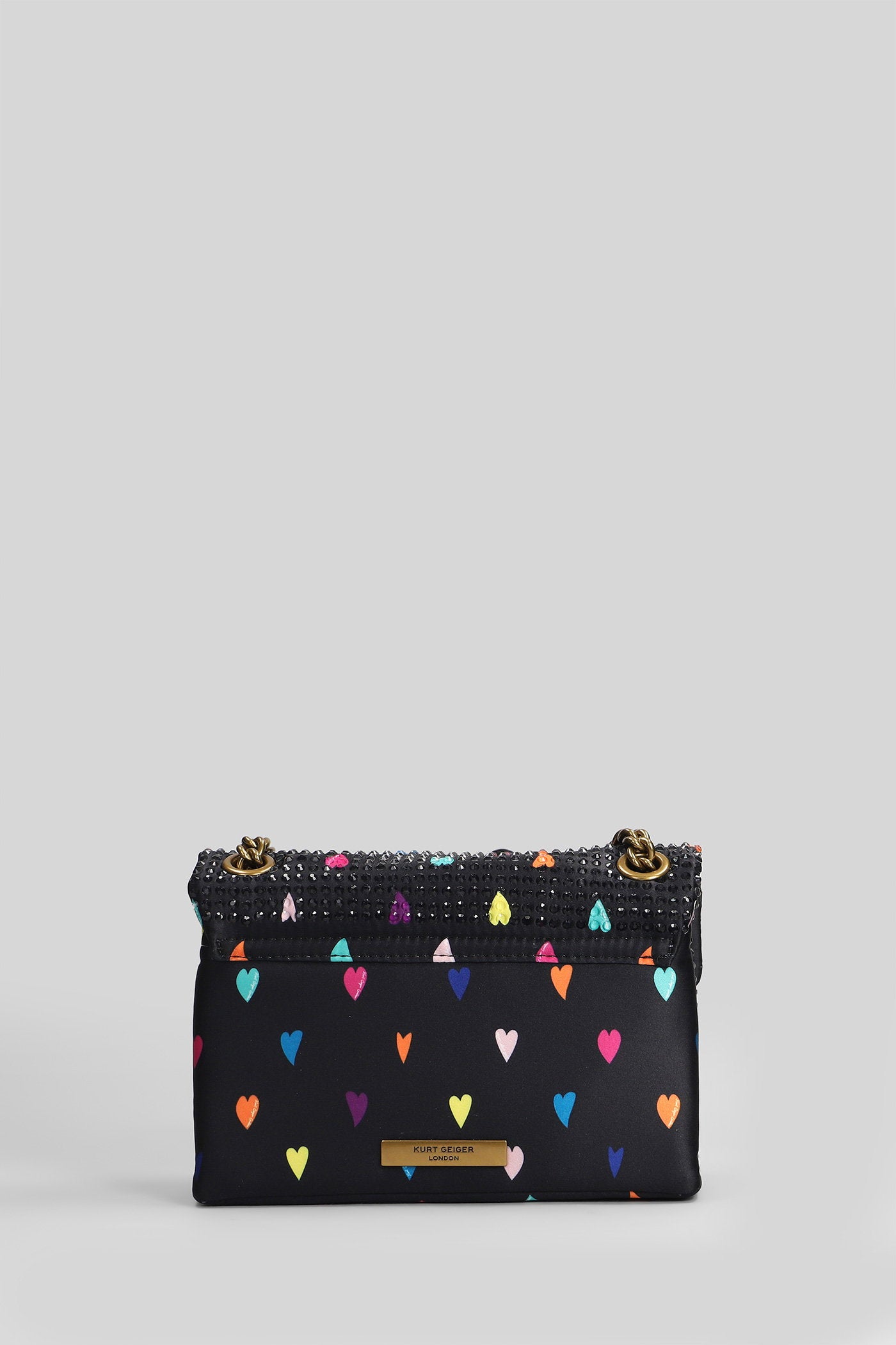 Mini Kensington Shoulder Bag Black Satin Borse