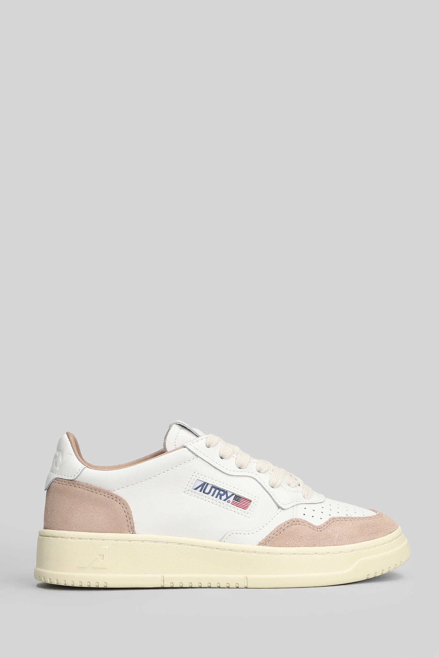 Medalist Low Sneakers White Suede And Leather Scarpe