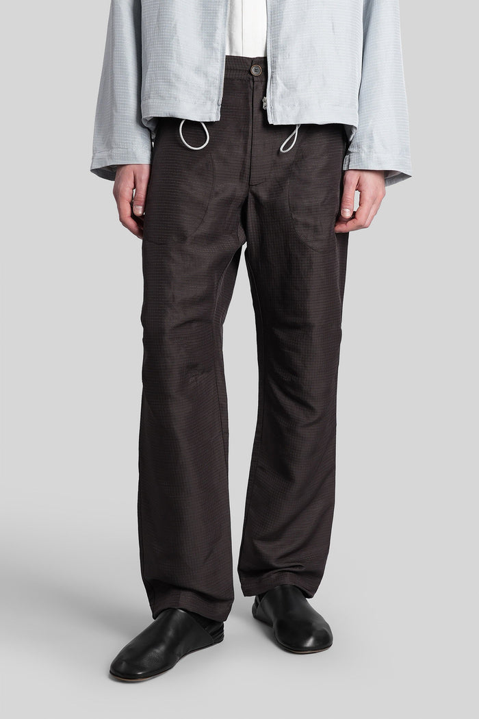 Pants Brown Silk Abbigliamento