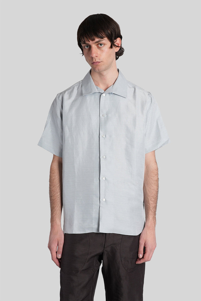 Shirt Cyan Silk Abbigliamento