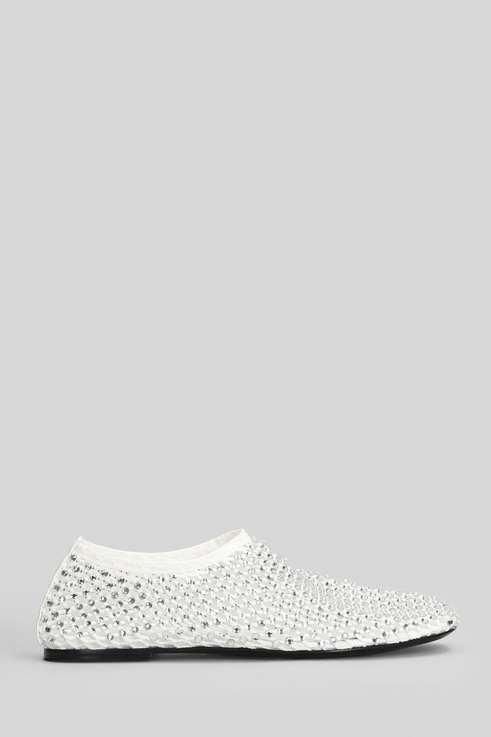Ballet flats in white leather Scarpe