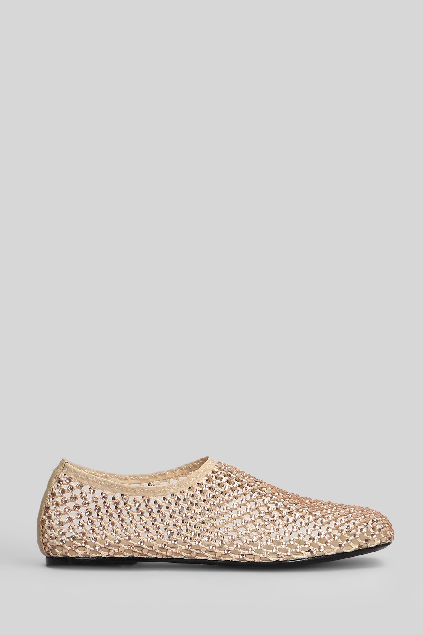 Ballet Flats Beige Leather Scarpe