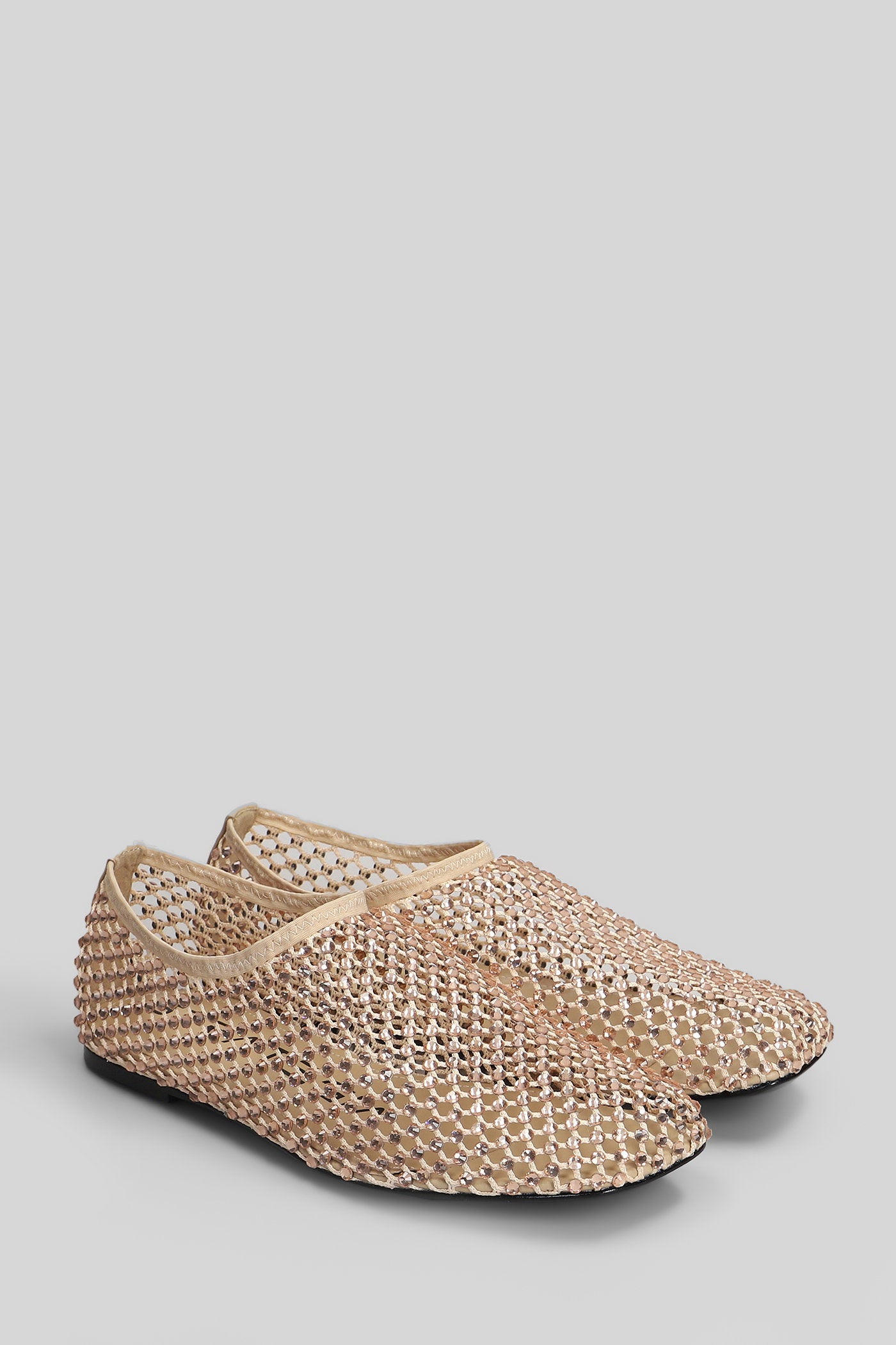 Ballet Flats Beige Leather Scarpe