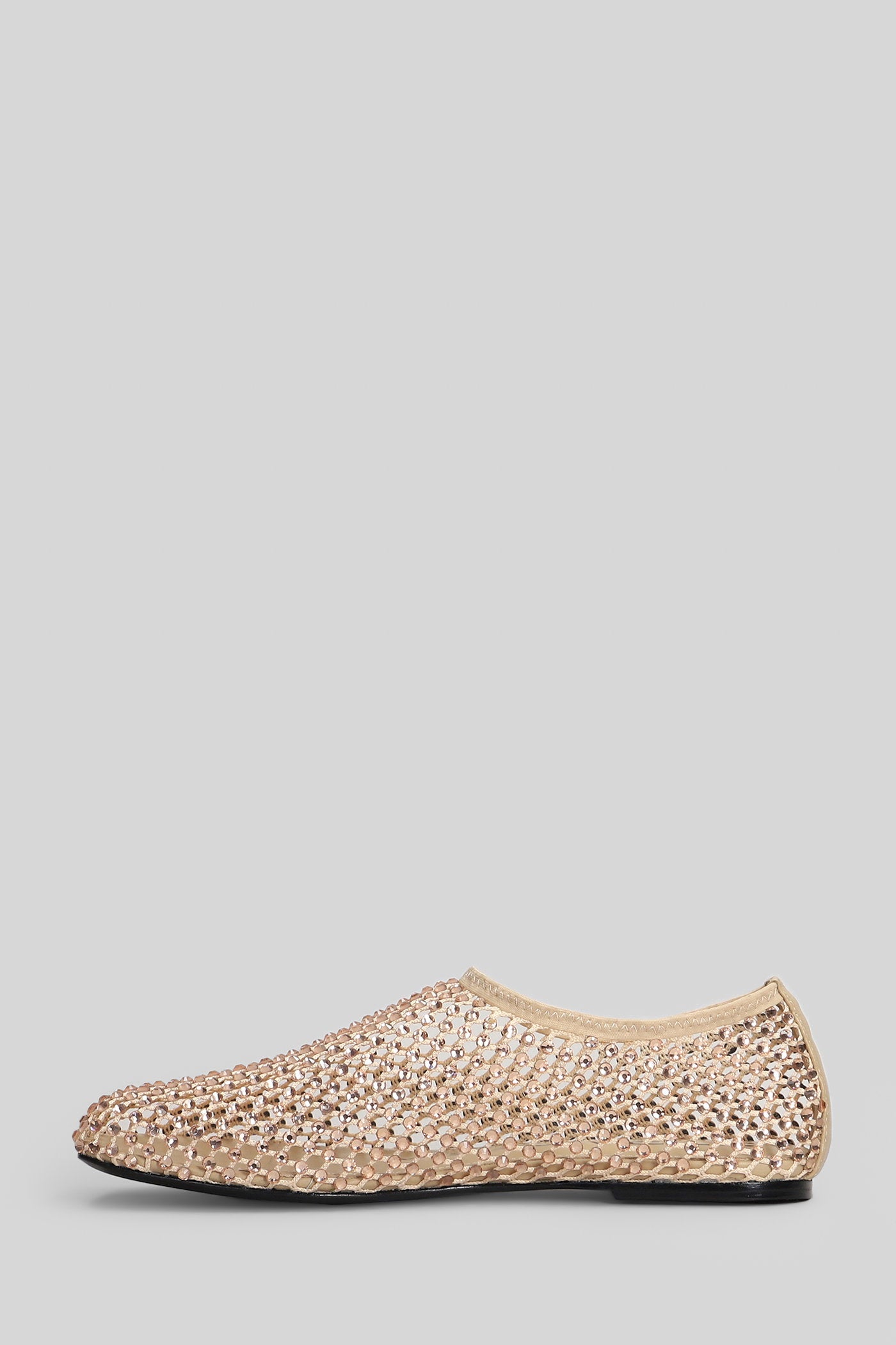 Ballet Flats Beige Leather Scarpe