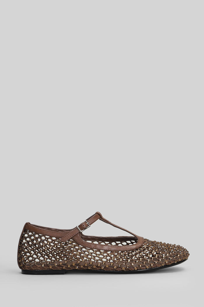 Ballet flats in brown leather Scarpe