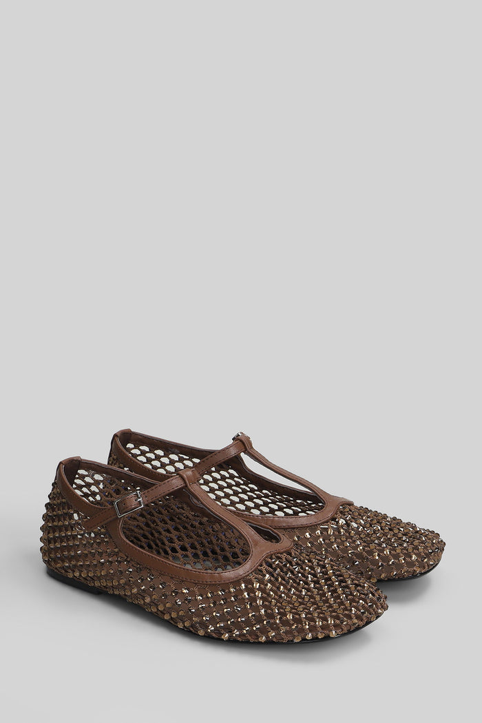 Ballet flats in brown leather Scarpe