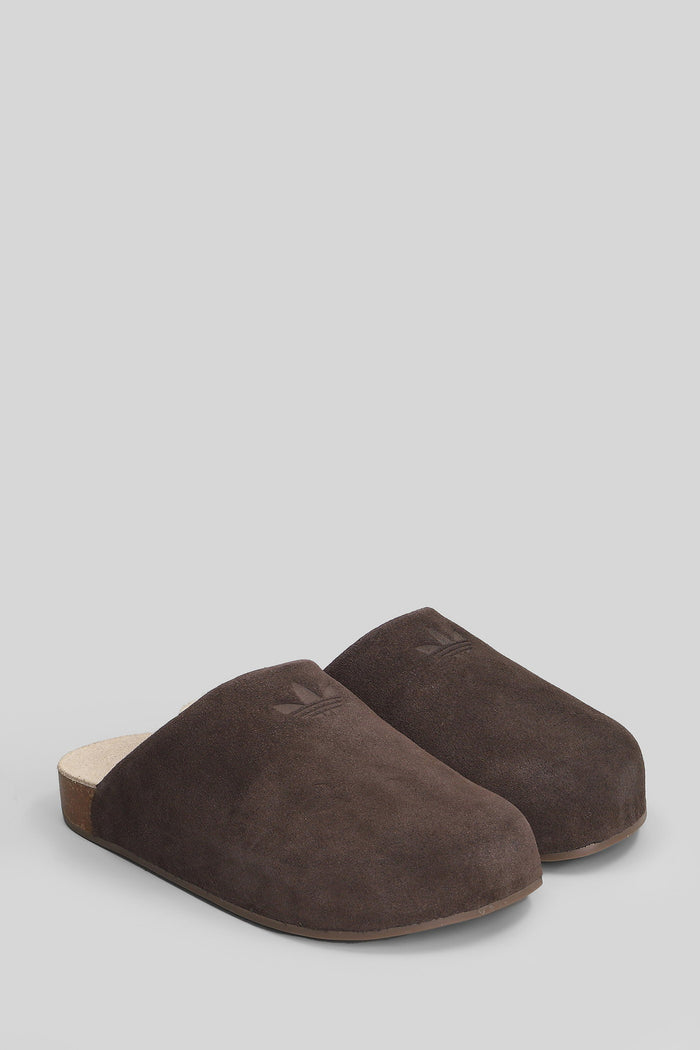 Adimule Slipper-Mule In Brown Suede Scarpe
