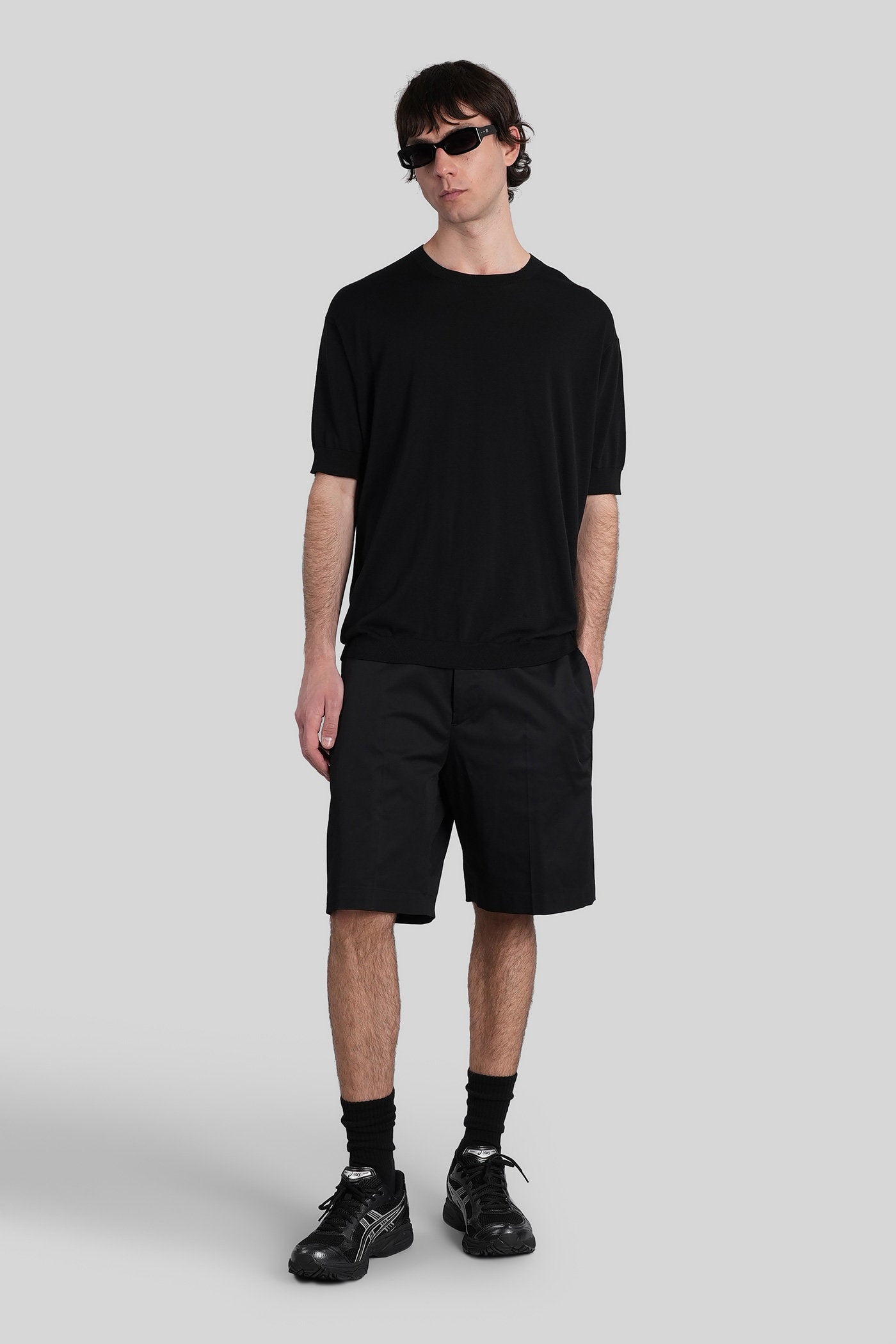 Ridge Shorts Black Cotton Abbigliamento
