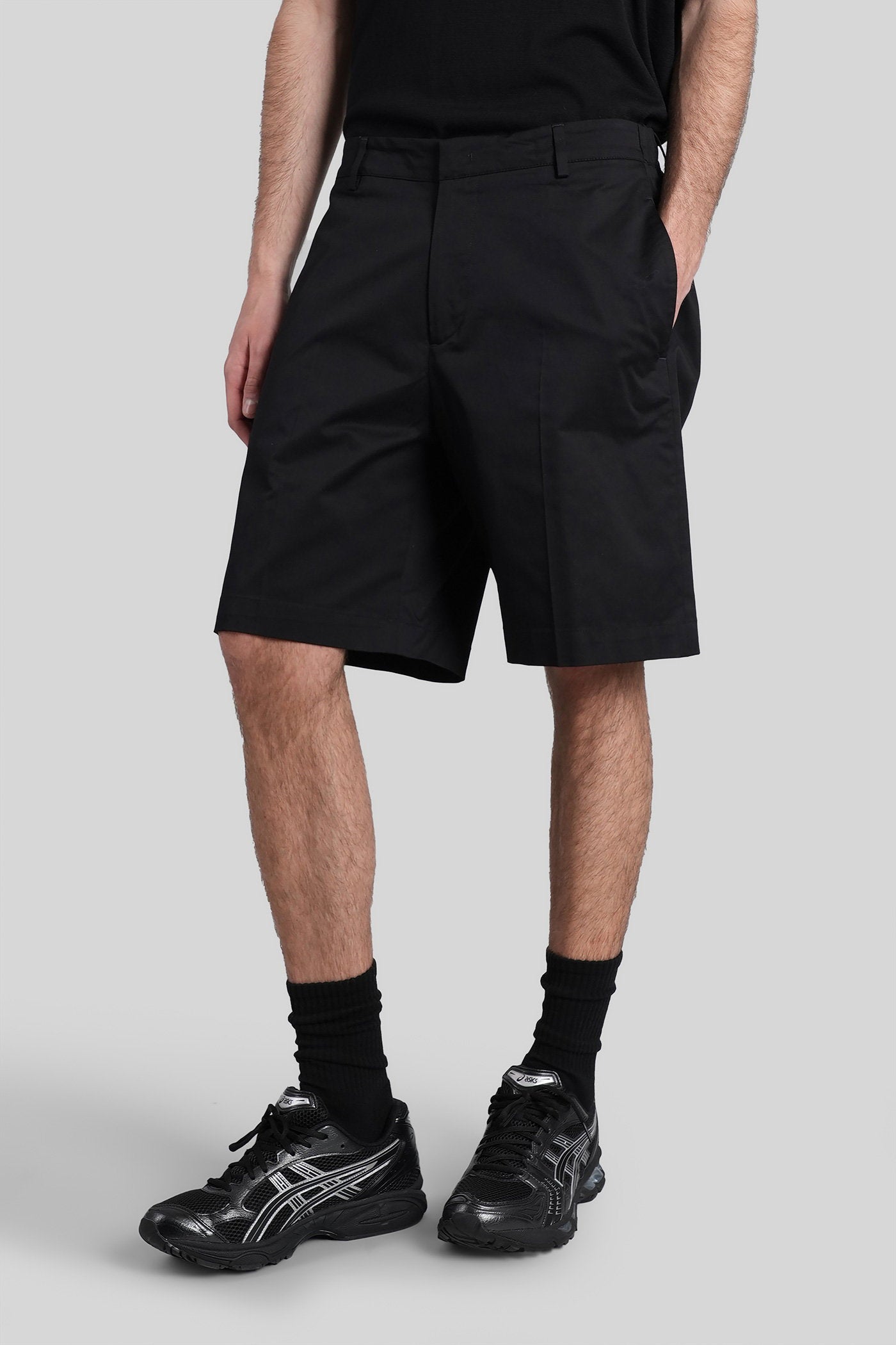 Ridge Shorts Black Cotton Abbigliamento