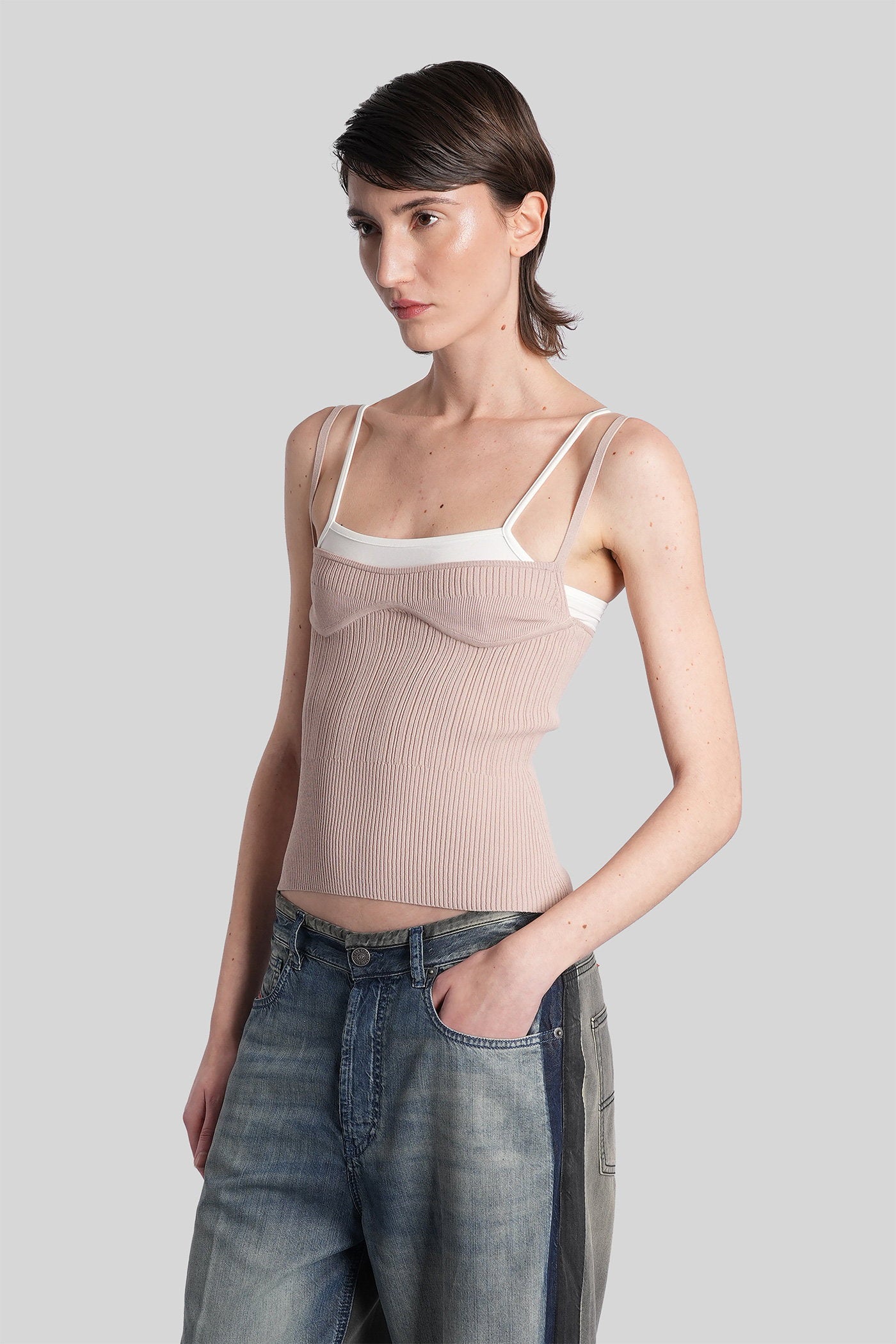 M-zarrina Topwear in taupe viscose Abbigliamento