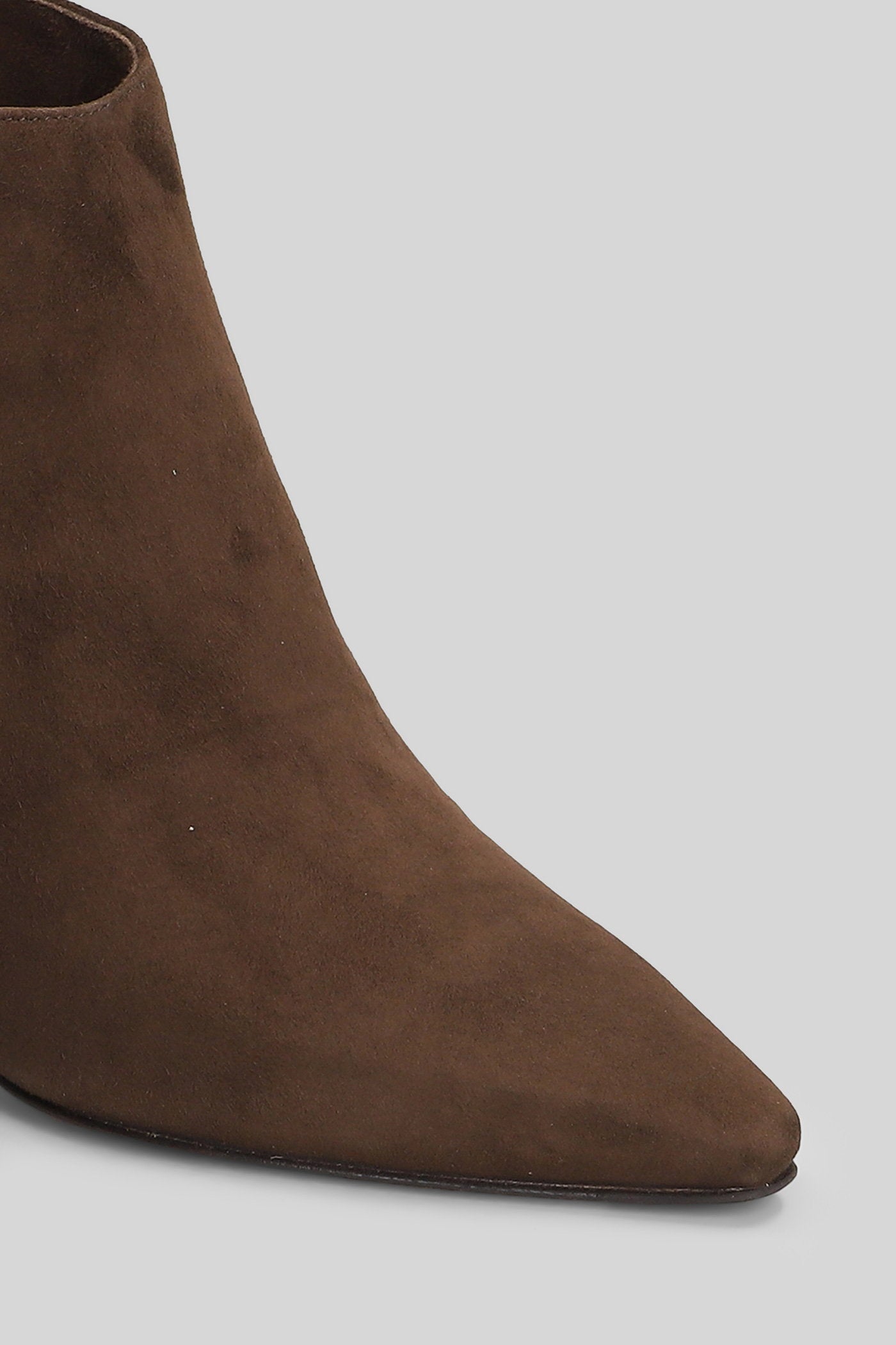 High heels Ankle boots in dark brown suede Scarpe