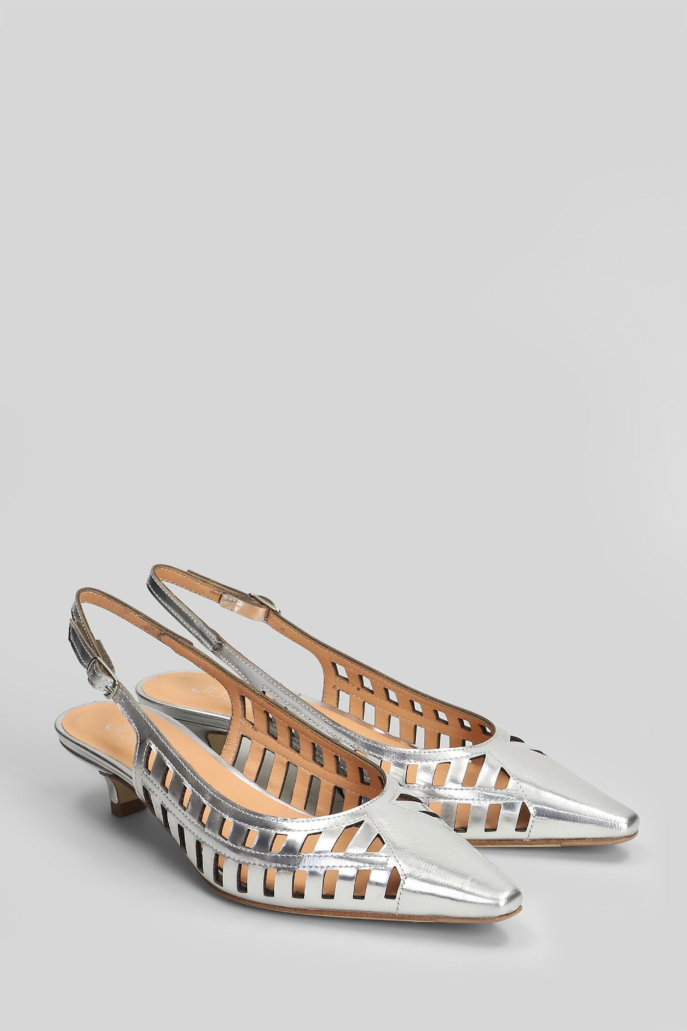 Pumps Silver Leather Scarpe