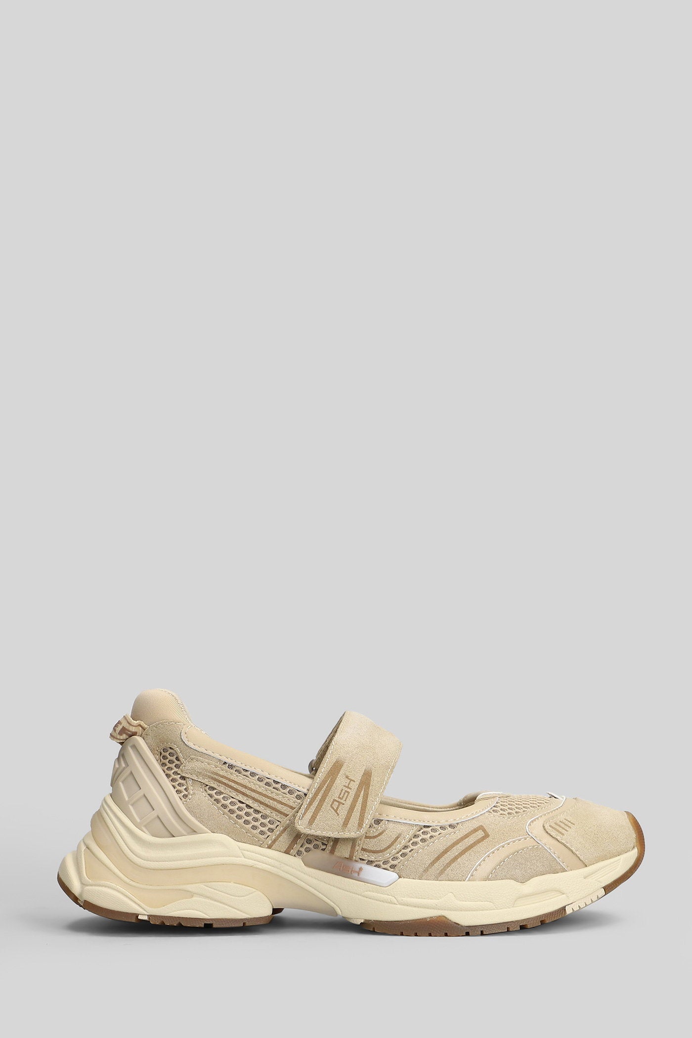 Rolls Sneakers Beige Suede And Fabric Scarpe