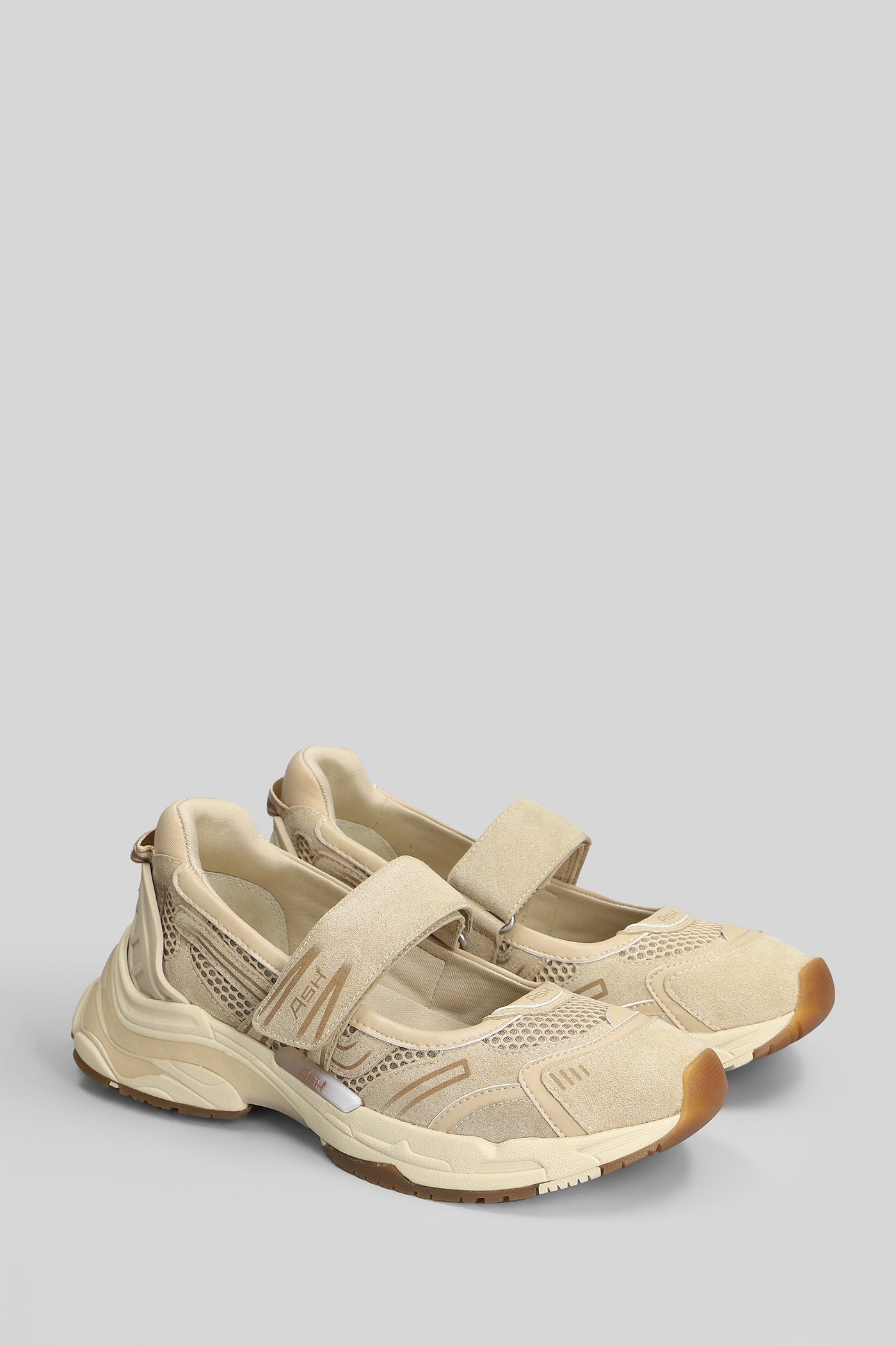 Rolls Sneakers Beige Suede And Fabric Scarpe