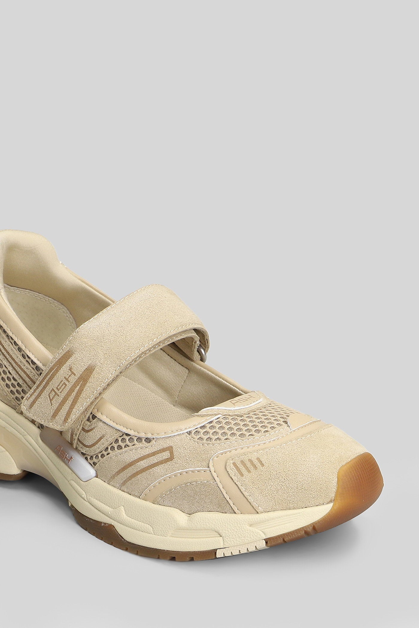 Rolls Sneakers Beige Suede And Fabric Scarpe