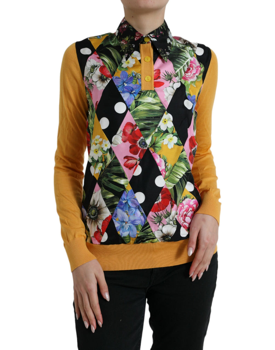 Dolce & Gabbana 50% Cashmere 43% Silk 7% Nylon shirt in multicolor