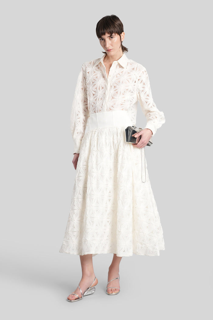 Andres Shirt in white polyester Abbigliamento