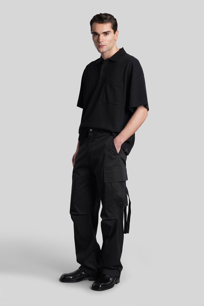 Cole Polo Black Cotton Abbigliamento