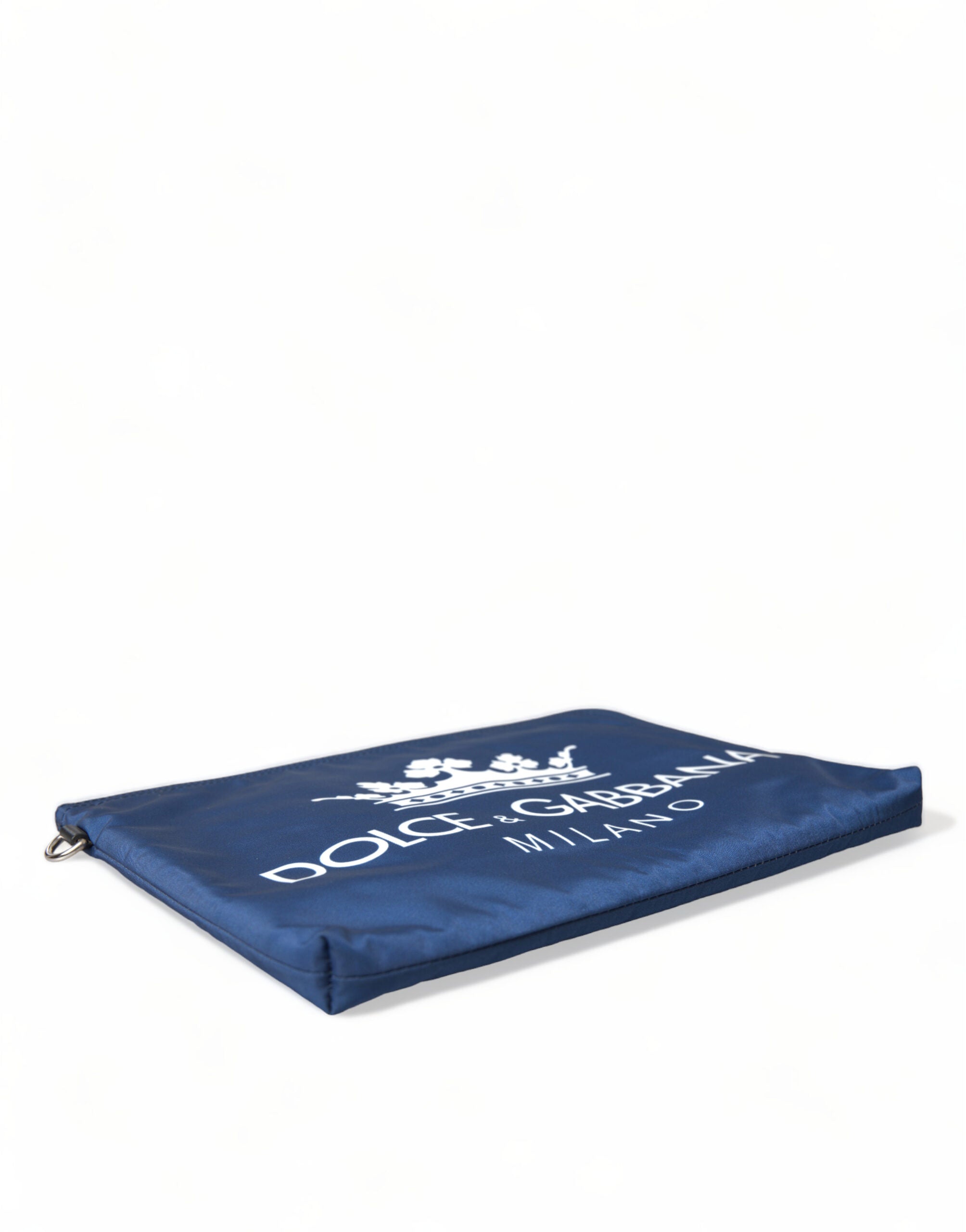 Blue Dg Milano Print Nylon Pouch Clutch Men Bag