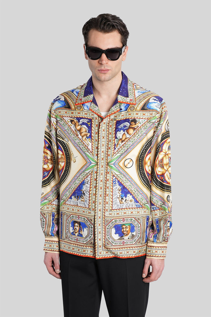 Shirt in multicolor silk Abbigliamento