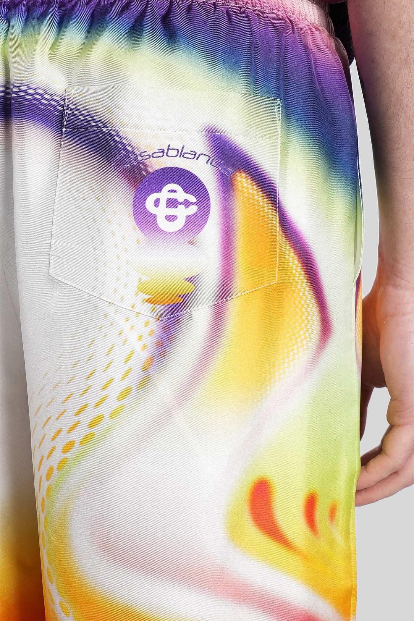 Shorts in multicolor silk Abbigliamento