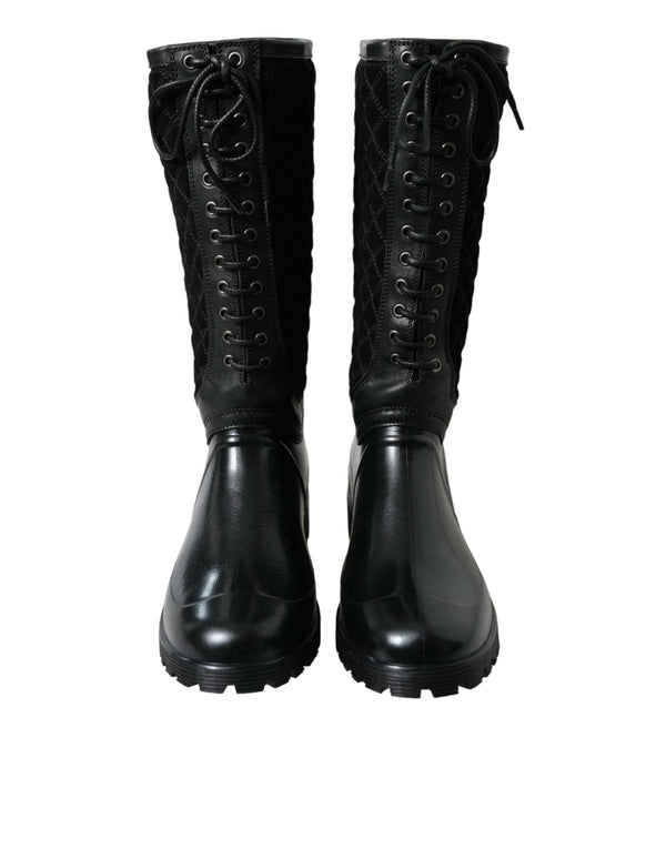 Dolce & Gabbana 67% Calfskin Leather boots in black