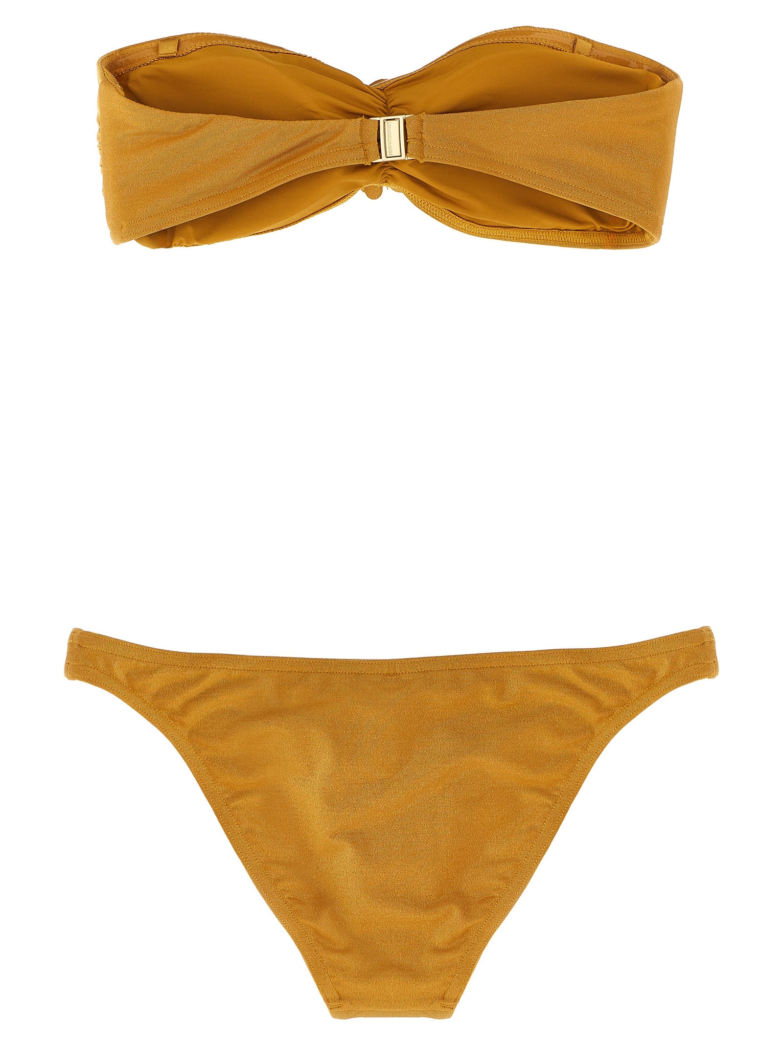 Lucky Bandeau Flower bikini Beige Nylon Me Sp Beachwear