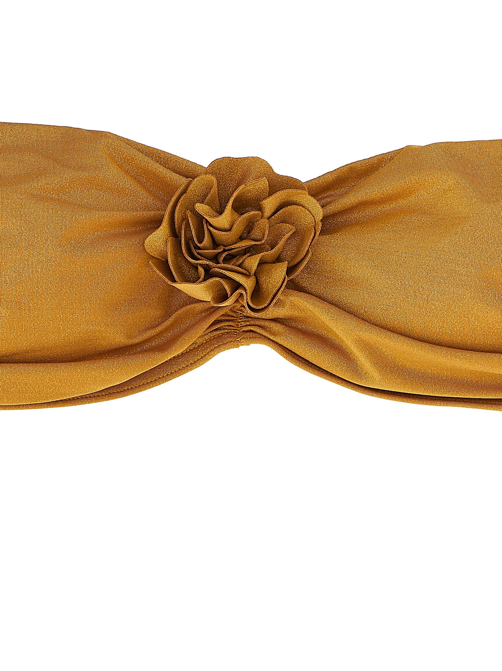 Lucky Bandeau Flower bikini Beige Nylon Me Sp Beachwear