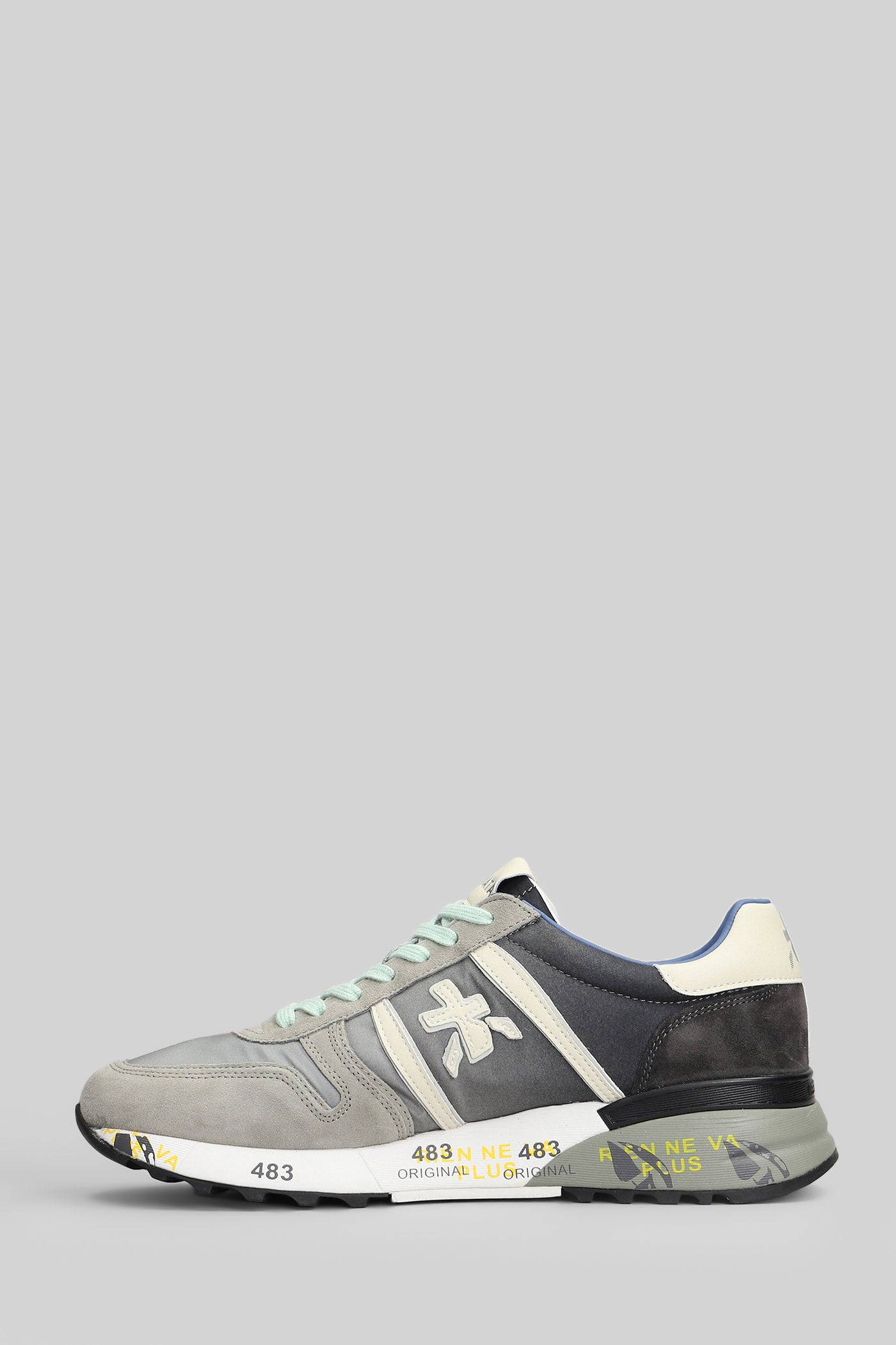 Lander Sneakers in grey Suede and fabric Scarpe