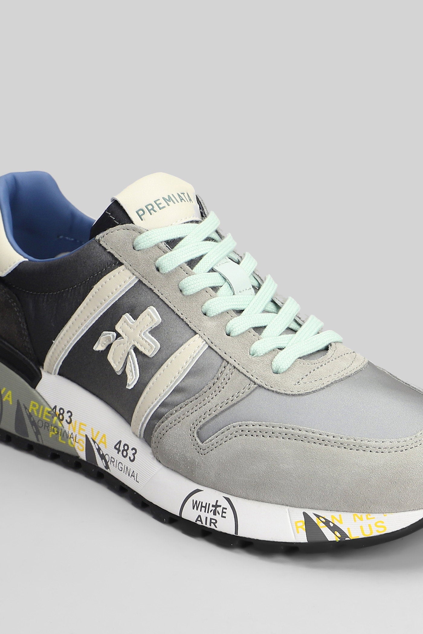 Lander Sneakers in grey Suede and fabric Scarpe