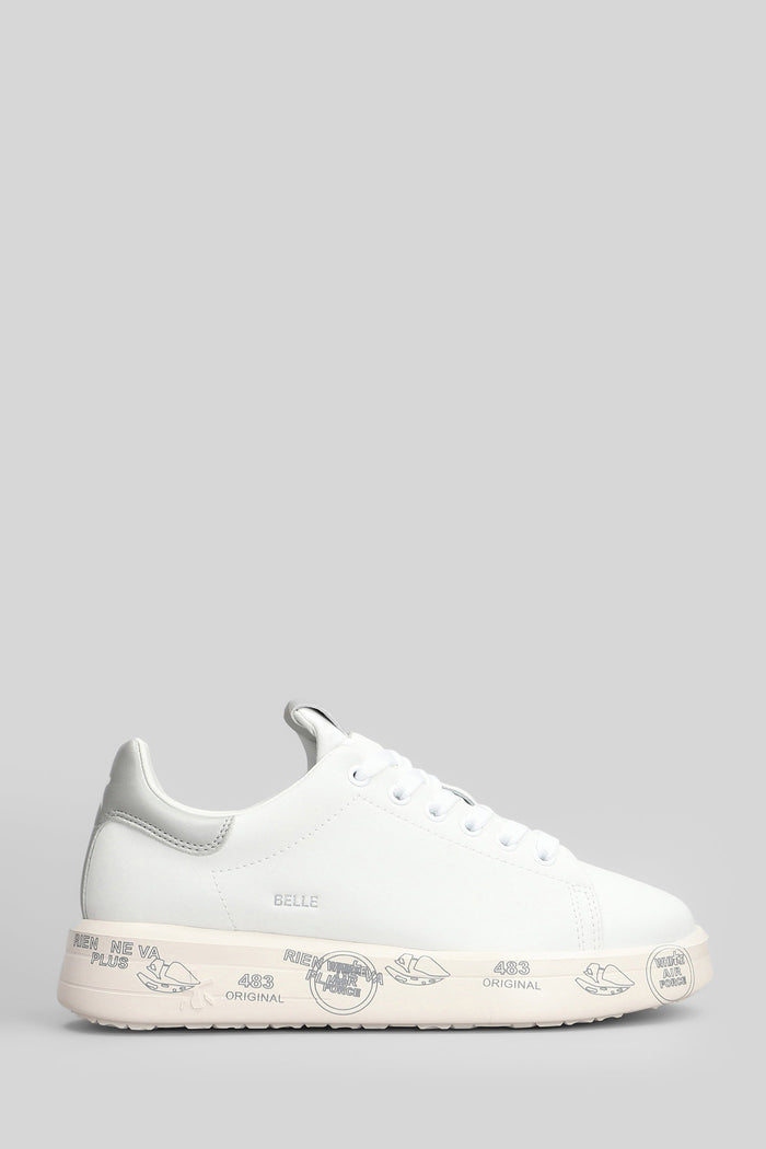 Belle Sneakers White Leather Scarpe