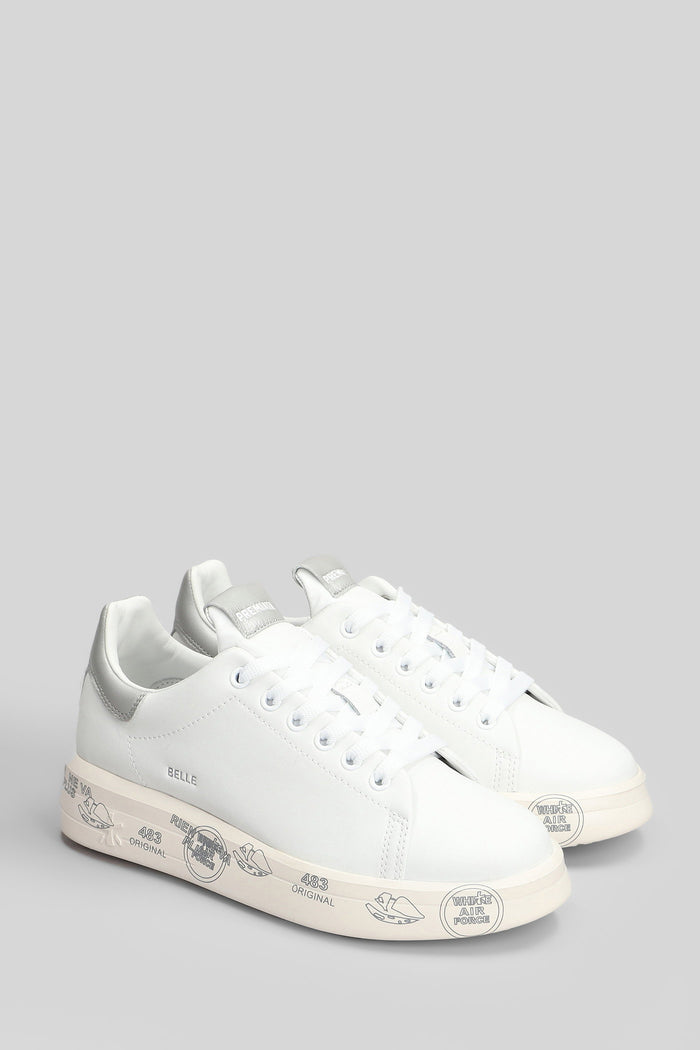 Belle Sneakers White Leather Scarpe