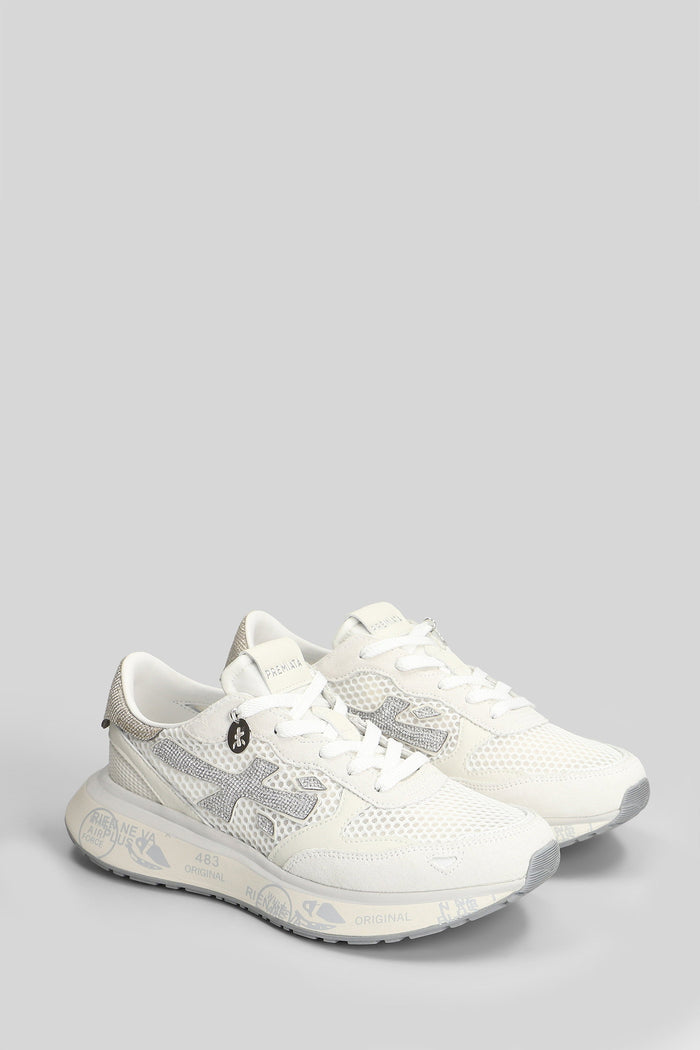 Lauryn Sneakers in white Suede and fabric Scarpe