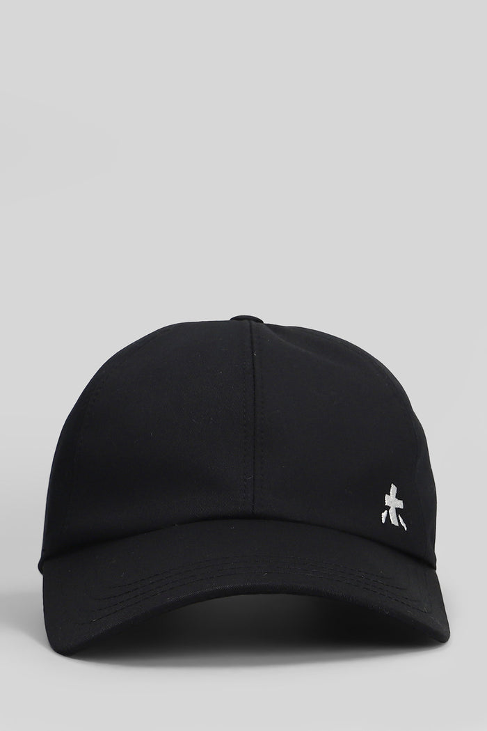 Ball Hats in black cotton Accessori