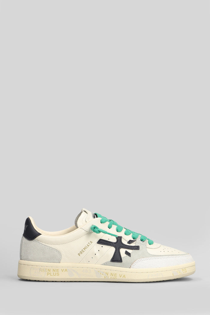 Bskt Clay Sneakers in white suede and leather Scarpe