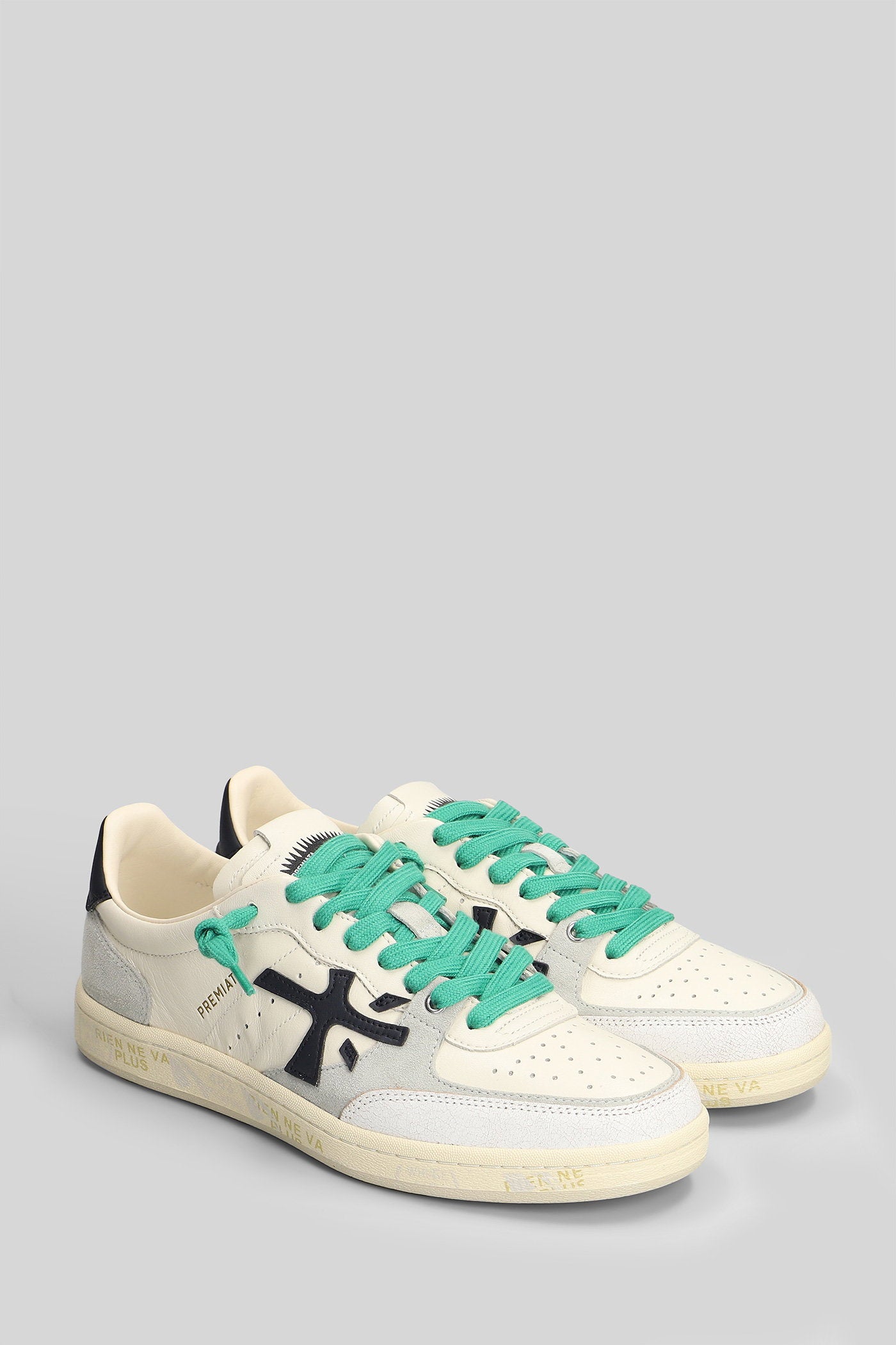 Bskt Clay Sneakers in white suede and leather Scarpe