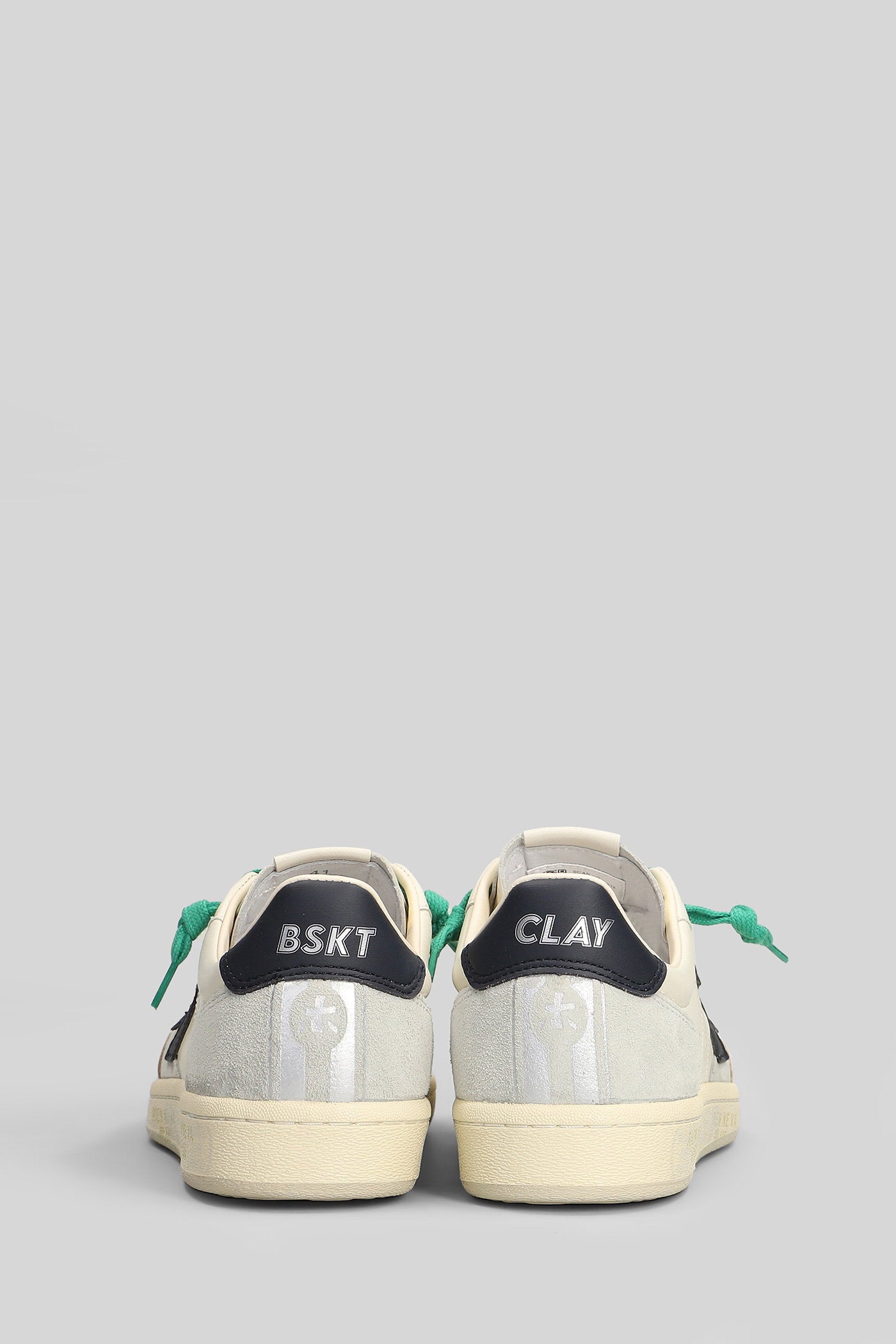 Bskt Clay Sneakers in white suede and leather Scarpe