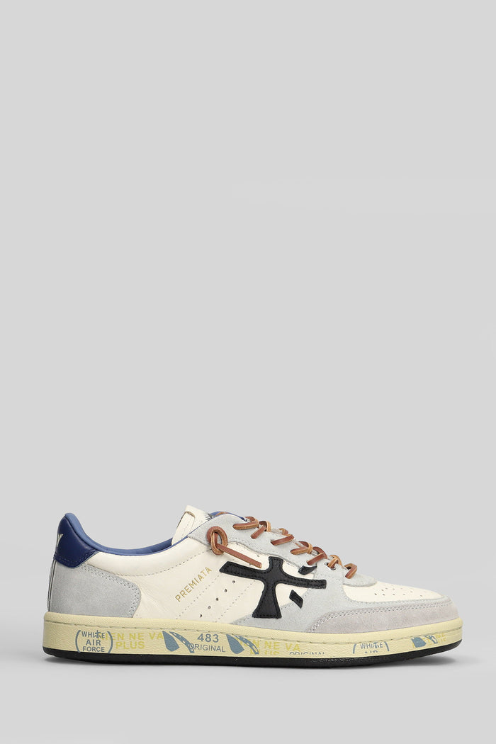 Bskt Clay Sneakers in white suede and leather Scarpe