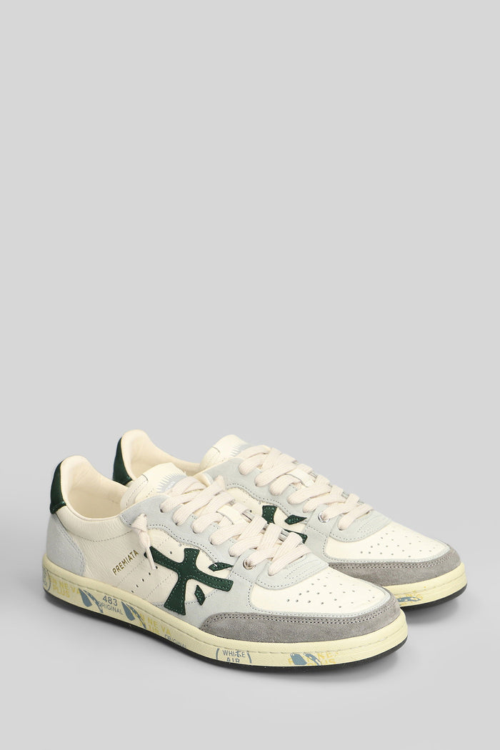 Bskt Clay Sneakers in white suede and leather Scarpe