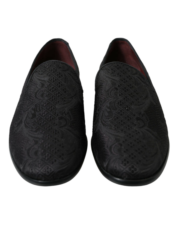 Dolce & Gabbana 51% Viscose 36% Cotton 4% Polyester 3% Wool 2% Acetate 2% PC 1% Nylon 1% Silk loafer in black