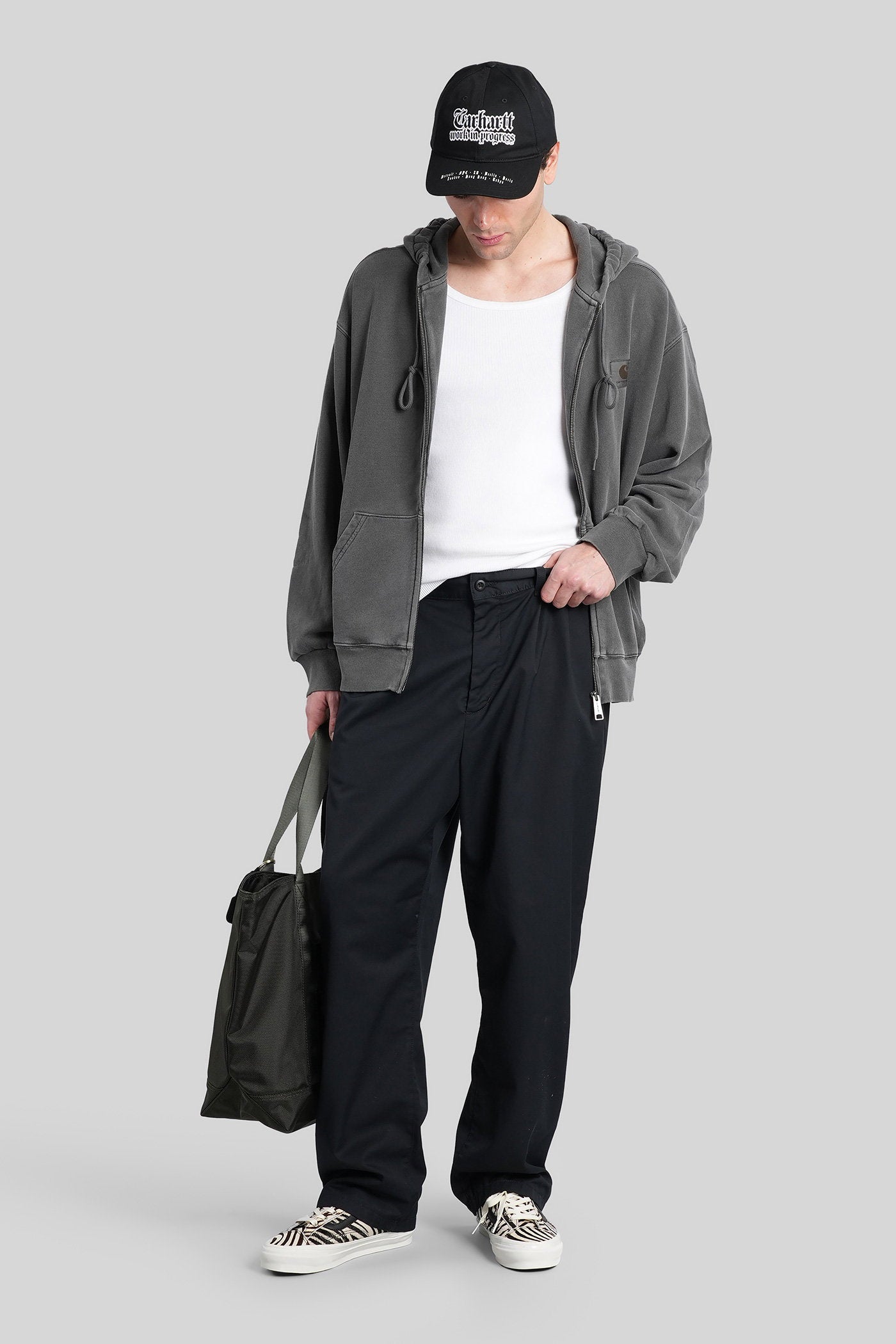 Hooded nelson jacket Sweatshirt in grey cotton Abbigliamento